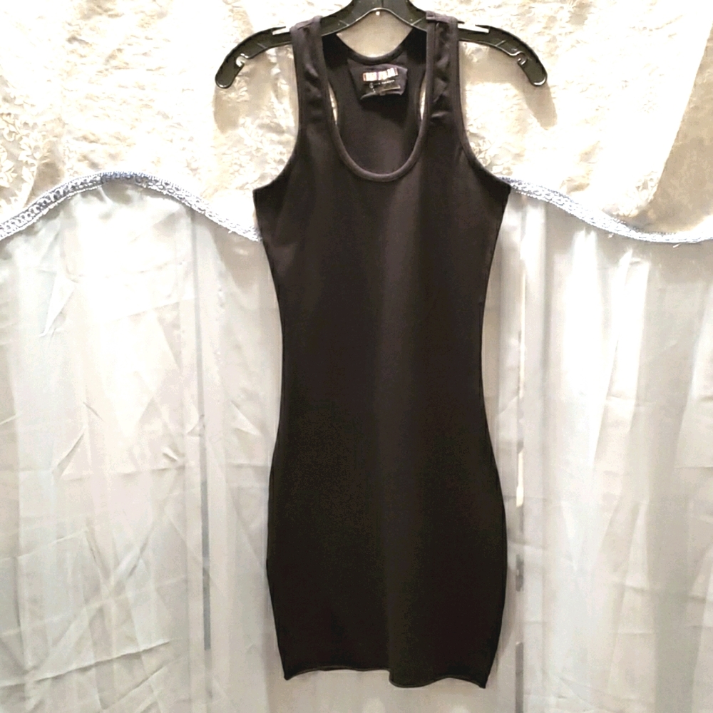 TH TALIA HANCOCK BLK STRETCHY TANK DRESS SZ M